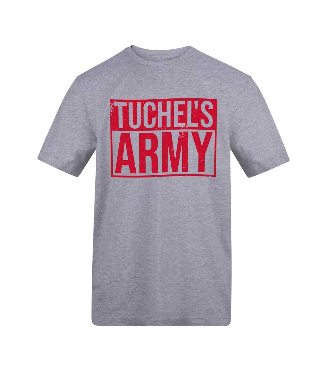 Mens Tuchel Cotton Regular Football T-shirt Grey AWD-1