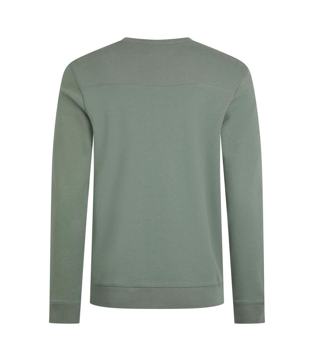 Mens carlise premium loopback crew neck sweatshirt army green Weird Fish-2