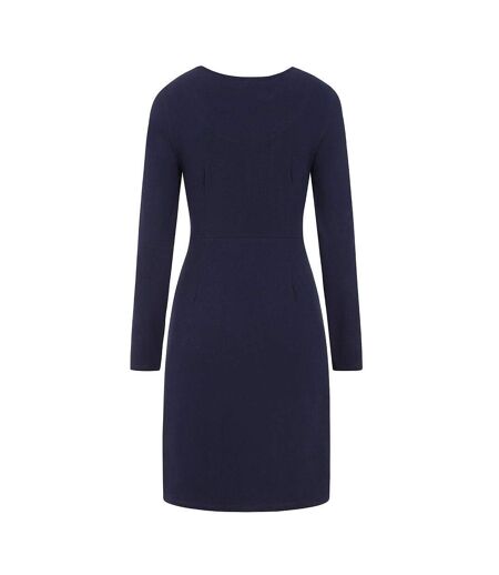 Womens/ladies Pocket Long-sleeved Dress Marine Lazy Jacks