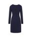 Womens/ladies Pocket Long-sleeved Dress Marine Lazy Jacks-4