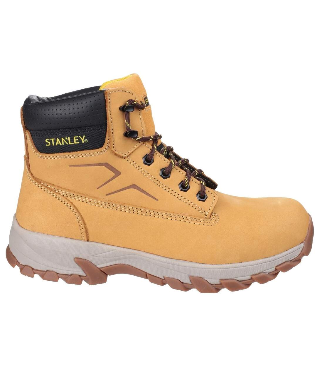 Mens tradesman leather safety boots honey Stanley-3