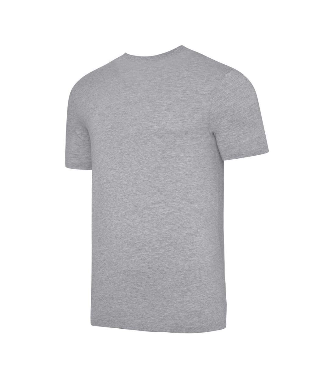 Mens Club Leisure T-shirt Light Grey Marl Umbro-2