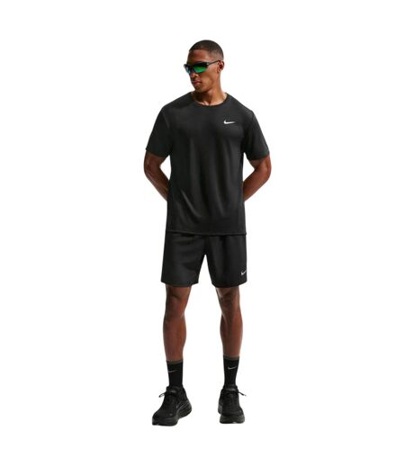 Mens Miler Swoosh Reflective Detail T-shirt Black Nike