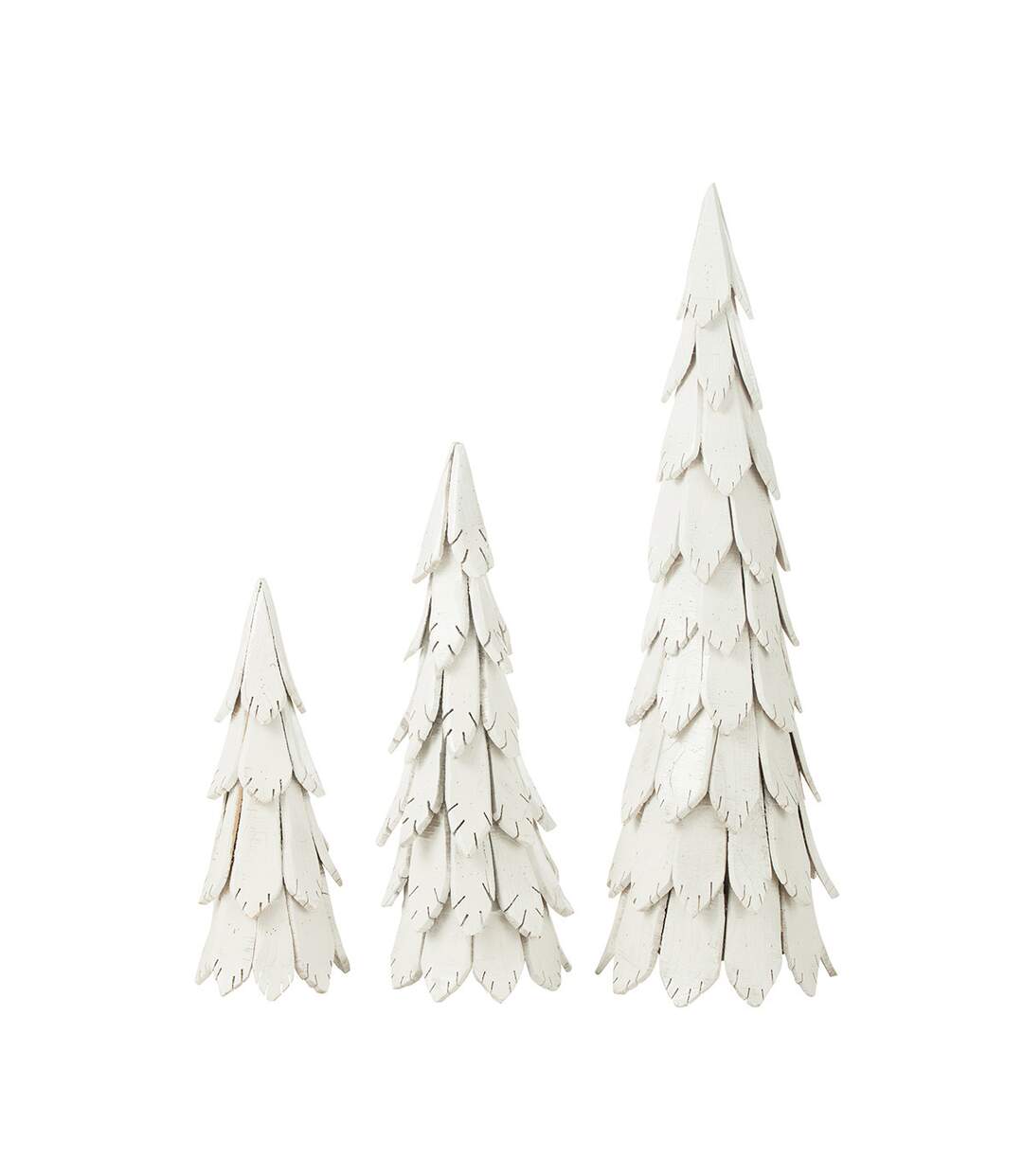 Sapin de Noël en Bois Pieces 120cm Blanc-3