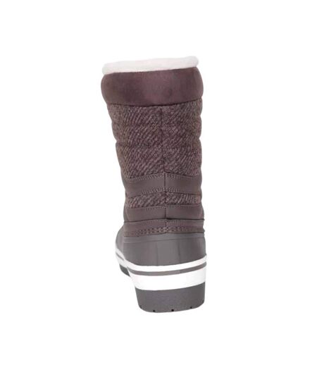 Womens/ladies Andorra Waterproof Snow Boots Brown Mountain Warehouse