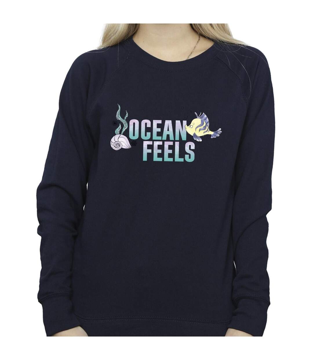 Disney Sweatshirt Ocean The Little Mermaid Femme/Ladies (Bleu marine) - UTBI23413-3