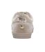 Womens/ladies Metallic Suede Trainers Mushroom Steve Madden-2