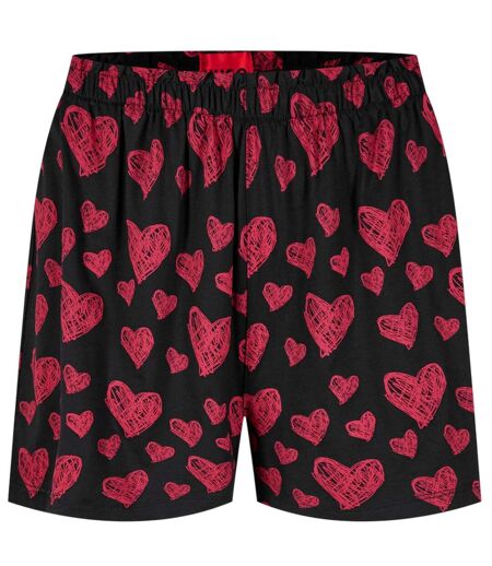 Womens/ladies Nikka Hearts Pyjama Shorts Red Hugo