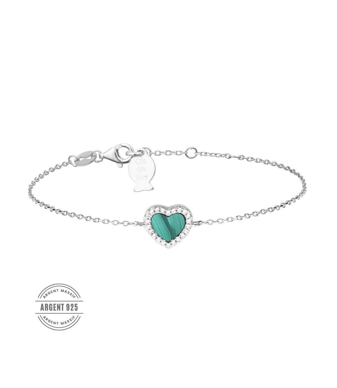 Bracelet Cœur Vert Clio Blue Angel - Taille unique