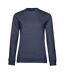 Sweat Manches Cousues Femme Bleu Marine Chiné B&C-1