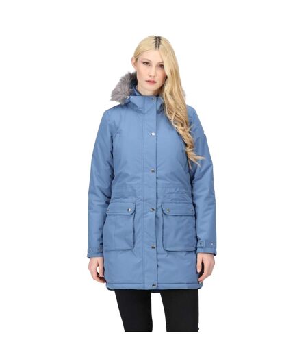 Womens/ladies Voltera Heated Waterproof Jacket Slate Blue Regatta