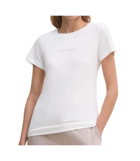 T-shirt blanc femme calvin klein jeans institutional - l