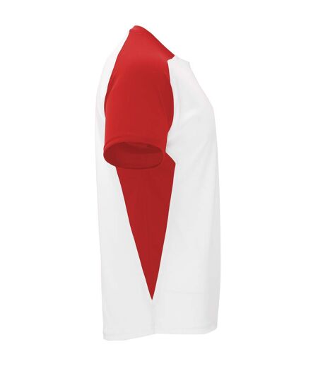 T-shirt Bugatti Adulte Blanc Rouge Roly Sport