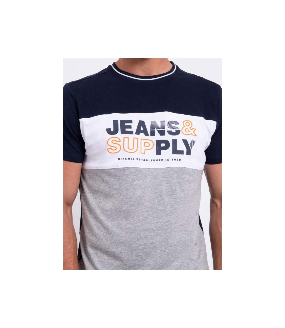 T-shirt col rond pur coton NABELO-3