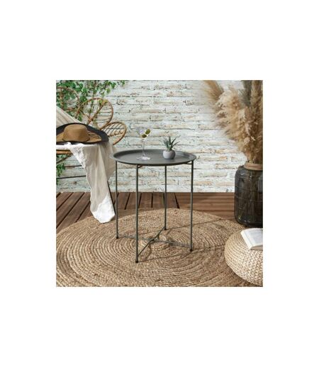 Table d'Appoint en Métal Sienna 50cm Vert Olive