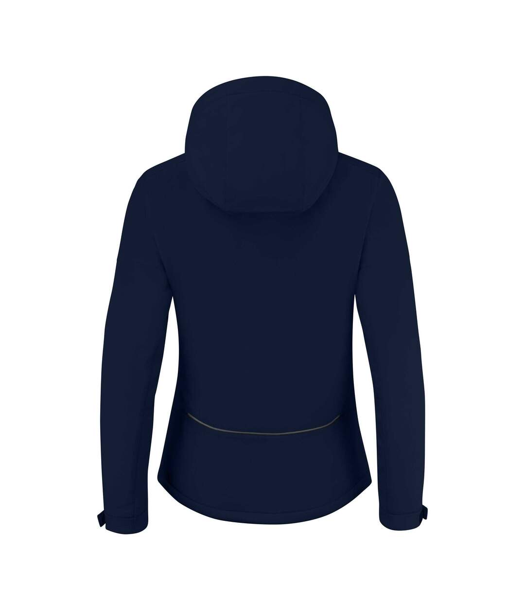 Womens/ladies Overlanding Soft Shell Jacket Dark Navy Printer-2