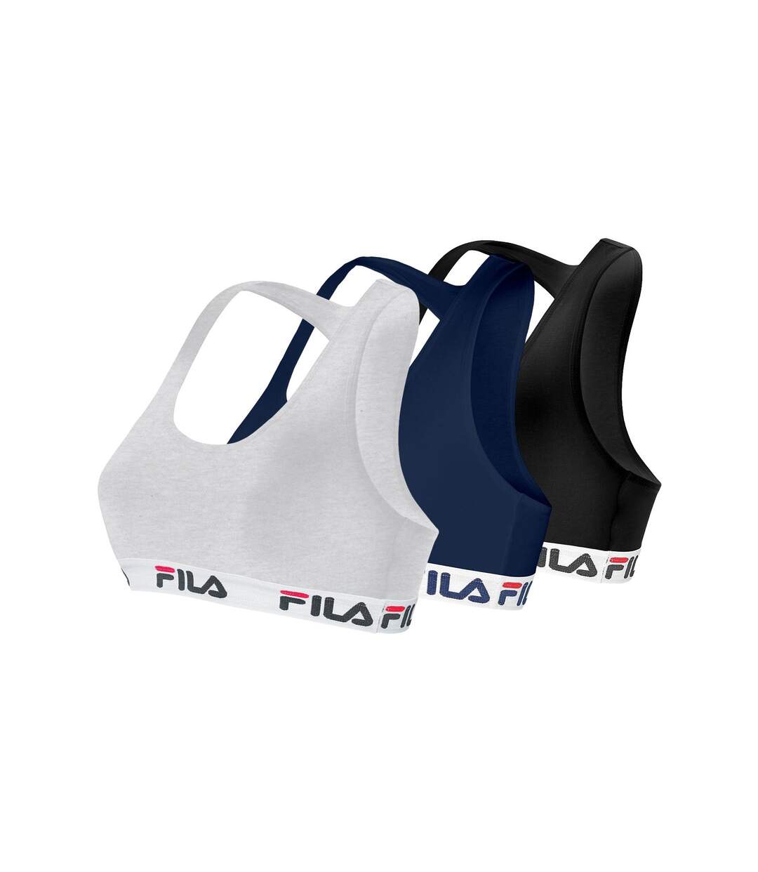 Lot de 3 Brassières coton femme Uni Fila