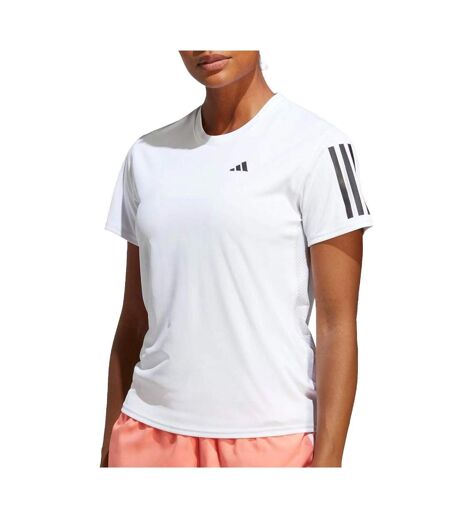 T-Shirt blanc/noir femme adidas own