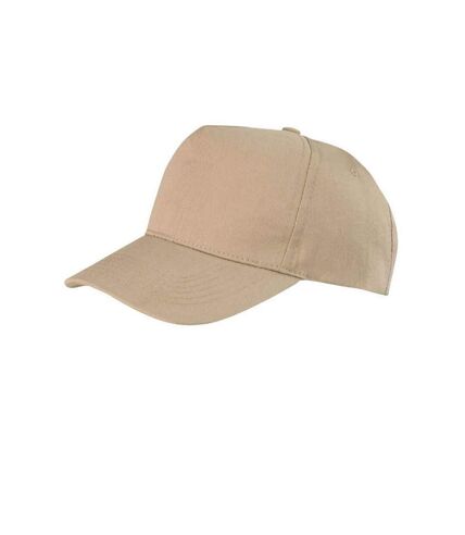 Result Boston 5 Panel Baseball Cap (Khaki Brown) - UTPC5947