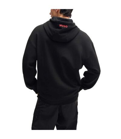 Mens Pull Over Hoodie Black Hugo