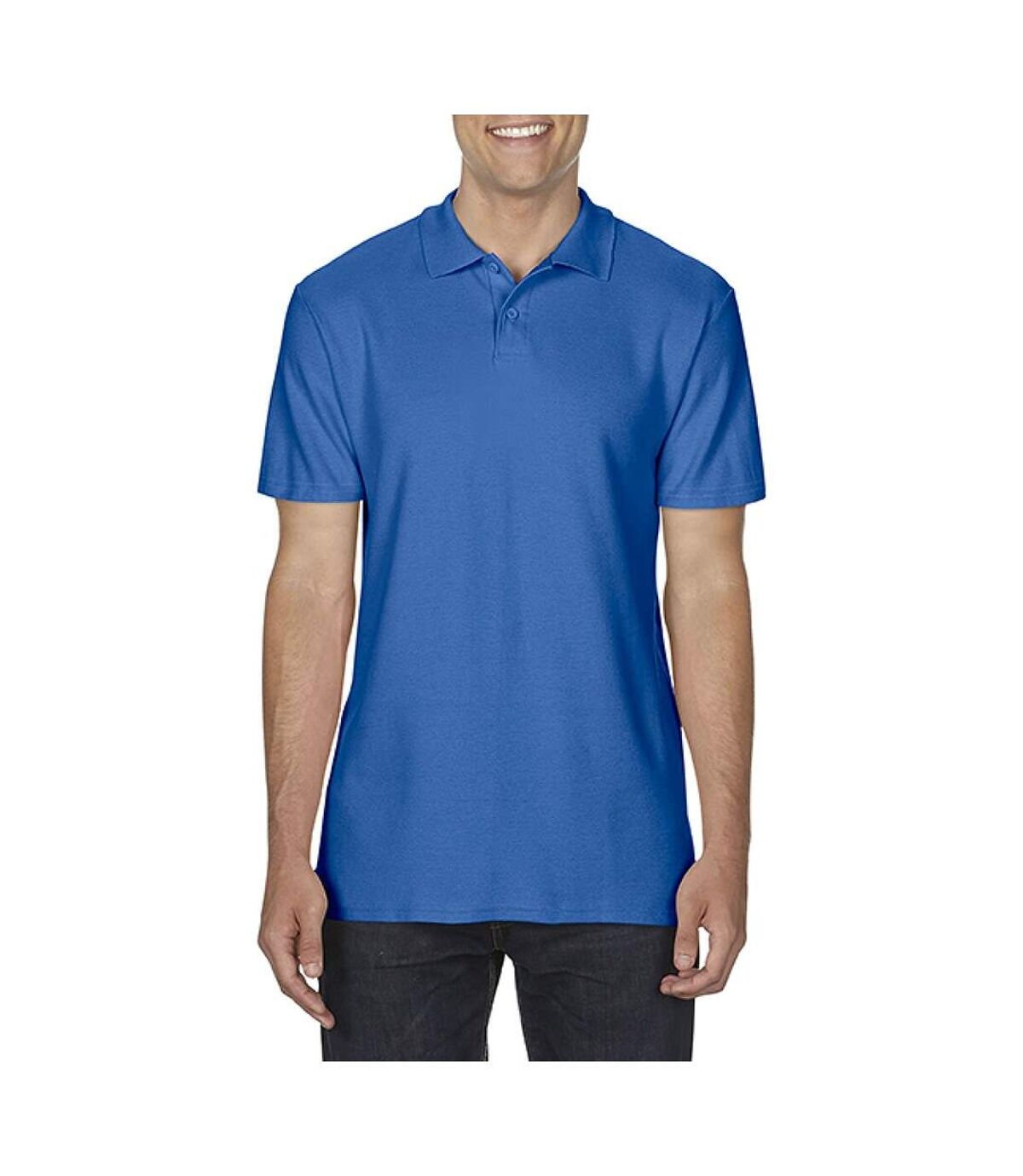Gildan Softstyle Mens Short Sleeve Double Pique Polo Shirt (Royal)