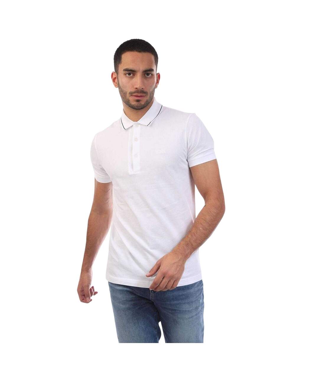 Polo Manches Courtes Motif/style Logo Tonal Homme Blanc Cassé Boss-2