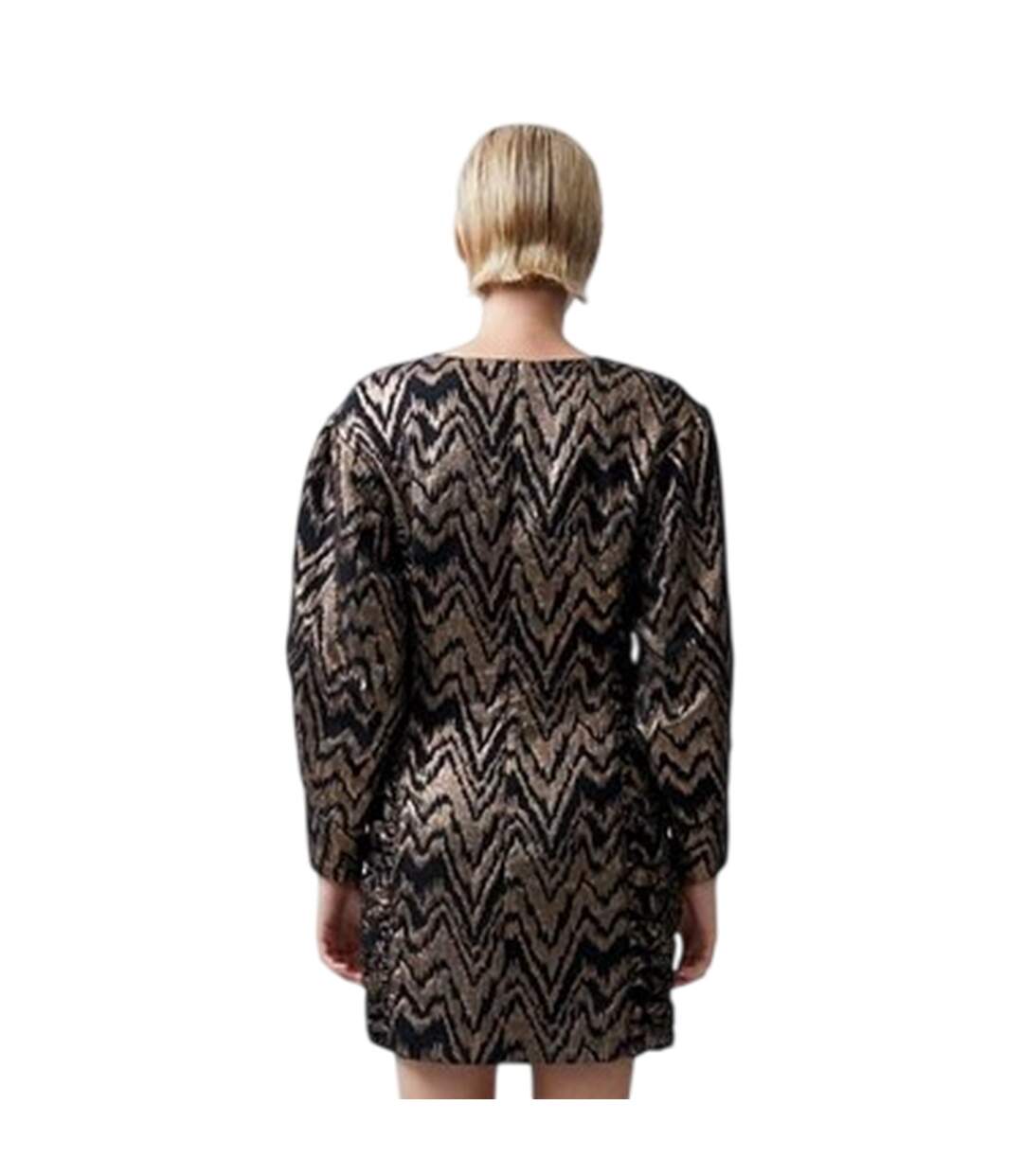 Robe Courte Manches Bouffantes Ellery Femme Noir Cuivré French Connection-3