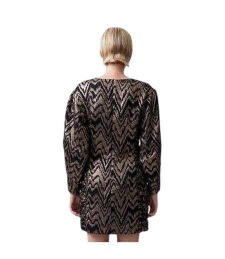 Robe Courte Manches Bouffantes Ellery Femme Noir Cuivré French Connection