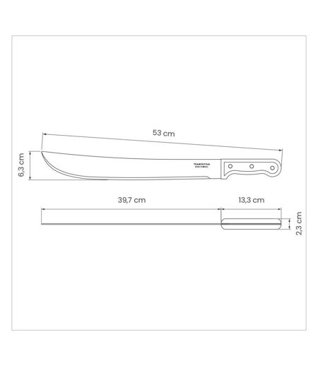 Machette en acier carbone et bois Lame 41 cm