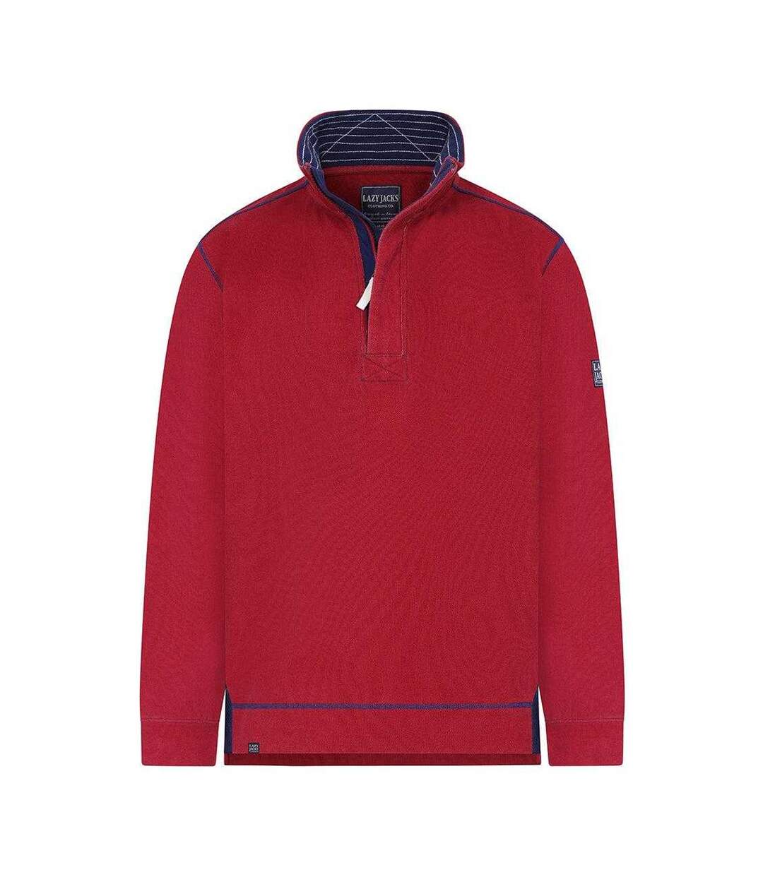 Sweat Motif/style Uni Homme Rouge Lazy Jacks-1