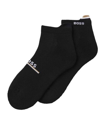 Pack Of 2  Mens Iconic Trainer Socks  Black Boss