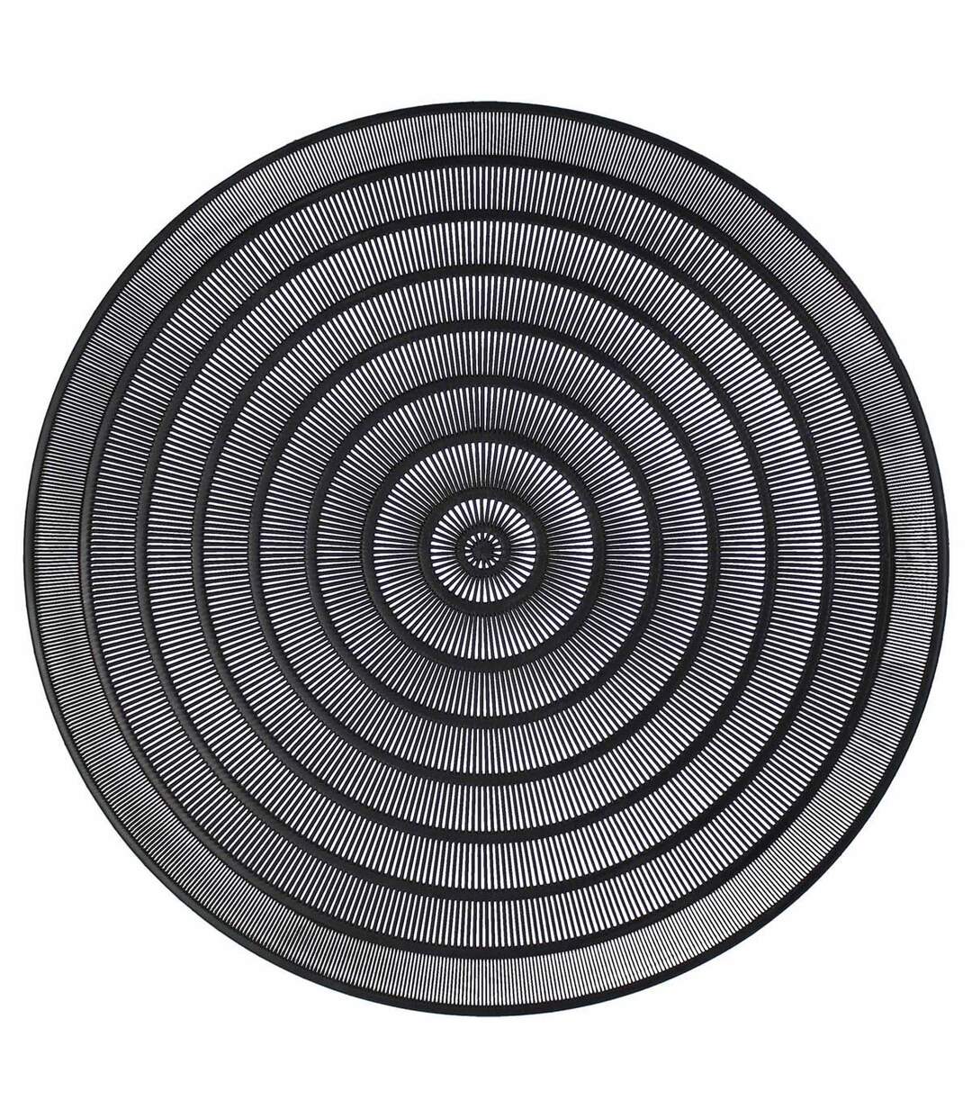 Set de Table Rond Ajouré Oriental 40cm Noir-1