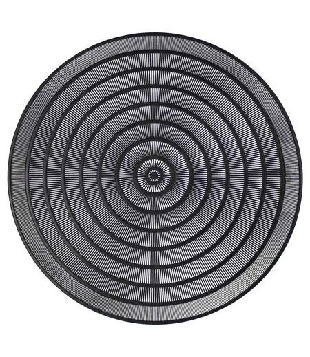 Set de Table Rond Ajouré Oriental 40cm Noir