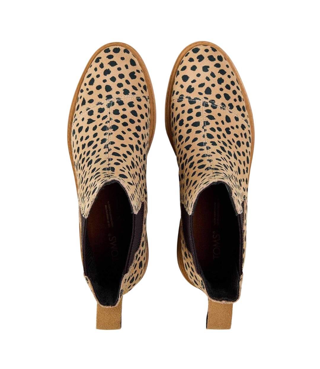 Womens/ladies Charli Spotted Suede Twin Gusset Chelsea Boots Multicoloured Toms-3