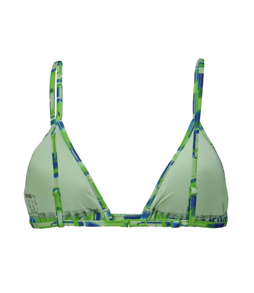 Womens/ladies Triangle Cups Bikini Green Puma-2