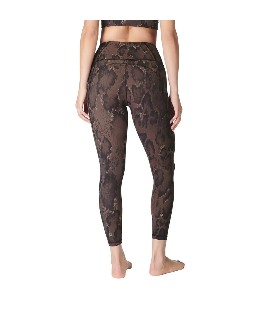 Legging 7/8 Yoga Motif/style Imprimé Serpent Femme Marron Sweaty Betty-3