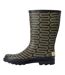 Womens/ladies Orla Kiely Spinning Flower Mid Calf Wellington Boots Olive Regatta-4