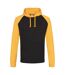 Sweat À Capuche Adulte Noir Vif Jaune Or Awdis-1