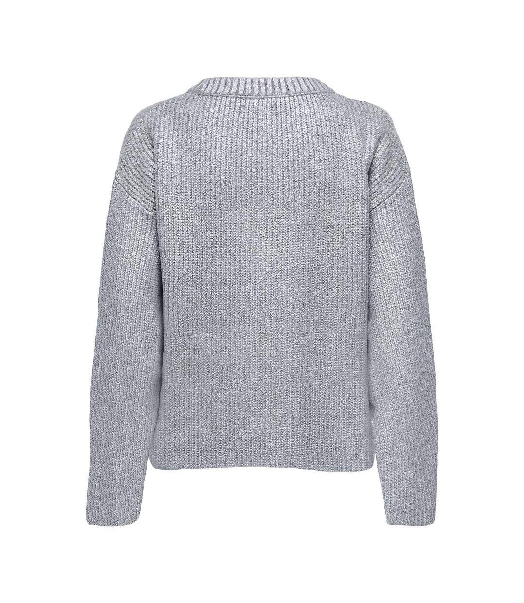 Pull gris femme jdy claire-2