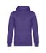 Mens king hoodie violet radieux B&C