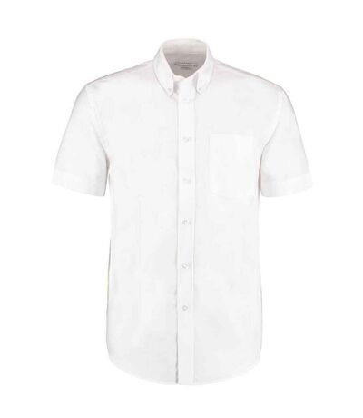 Mens Workwear Oxford Classic Short-sleeved Shirt White Kustom Kit