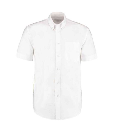 Mens Workwear Oxford Classic Short-sleeved Shirt White Kustom Kit