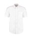 Mens Workwear Oxford Classic Short-sleeved Shirt White Kustom Kit-1