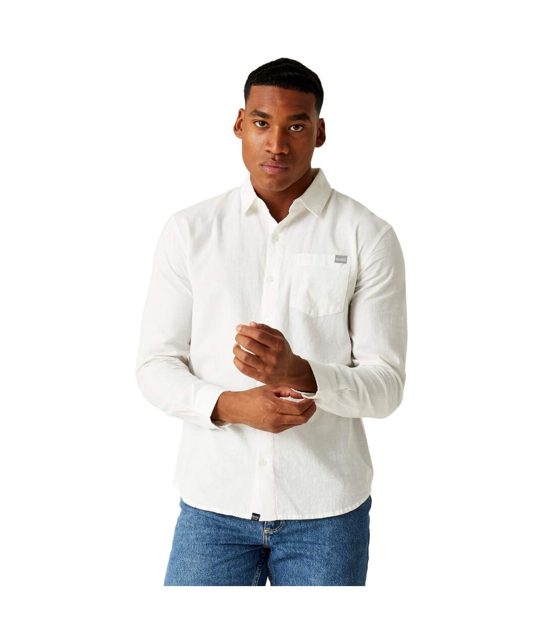 Mens babbinswood linen shirt white Regatta