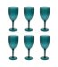 Lot de 6 Verres à Pied Réutilisables Estiva 35cl Bleu Pétrole-1