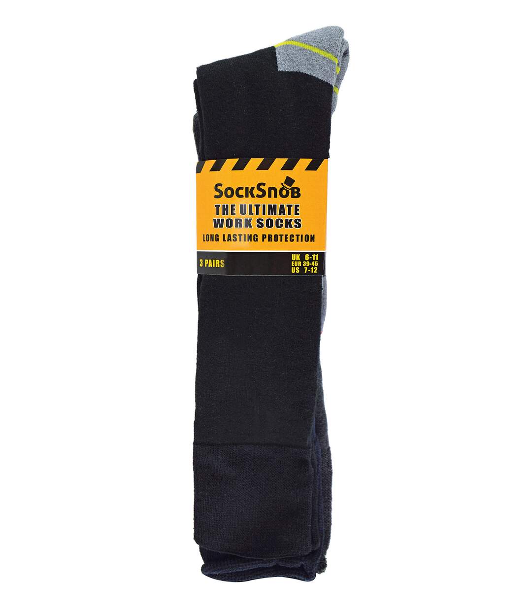 Sock Snob - Mens 6 Pack Long Knee High Work Socks for Steel Toe Boots-2