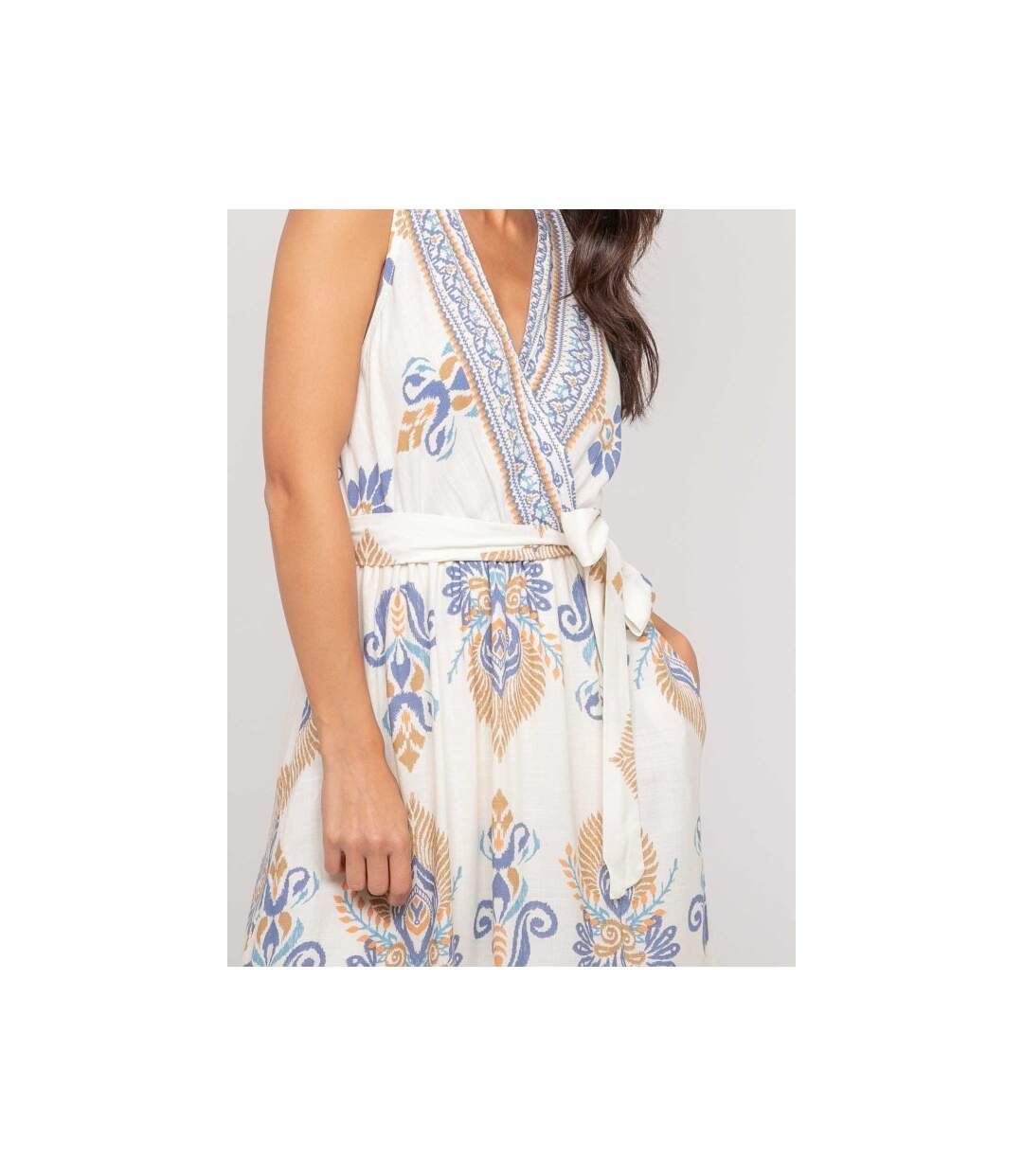 Robe sans manches motif cache-coeur ILDEMA - Dona X Lisa-3