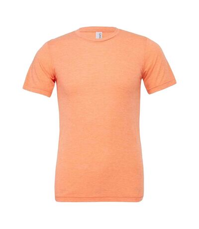 Unisex adults triblend crew neck t shirt orange Bella Canvas