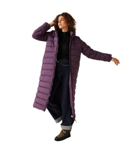 Womens/ladies elender baffled hooded jacket deep plum Regatta