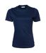 T-shirt À Manches Courtes 100% Coton Femme Azul Marino Tee Jays-1